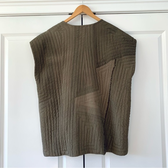 Kiss of the Wolf Vest Textile Art To Wear Jacket Coat Quilted Silk Lagenlook OS - Picture 4 of 10